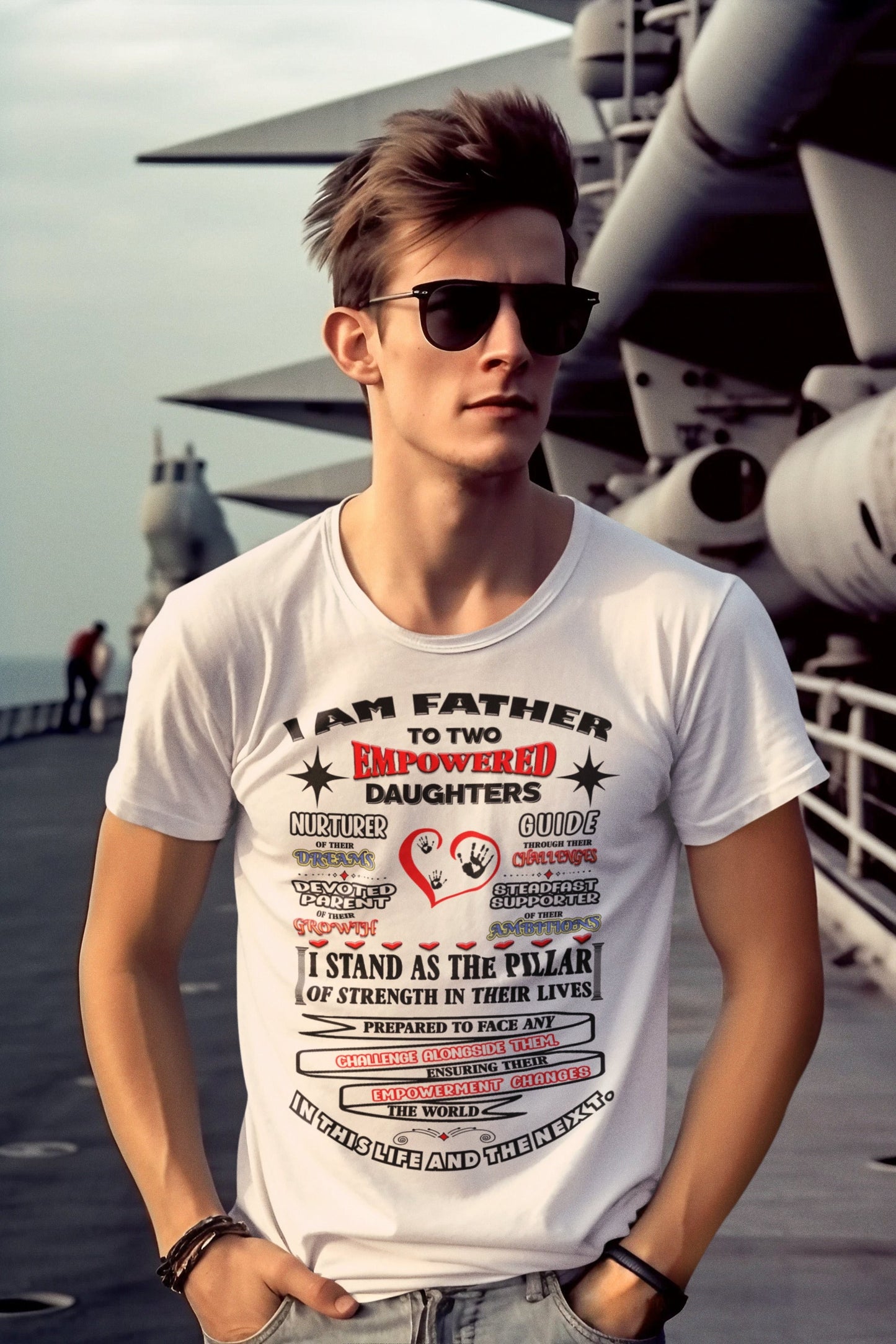 Custom Sublimation/DTF PNG – I Am Father to Empowered Daughters | Personalized Girl Dad Digital File | Father’s Day Shirt Design