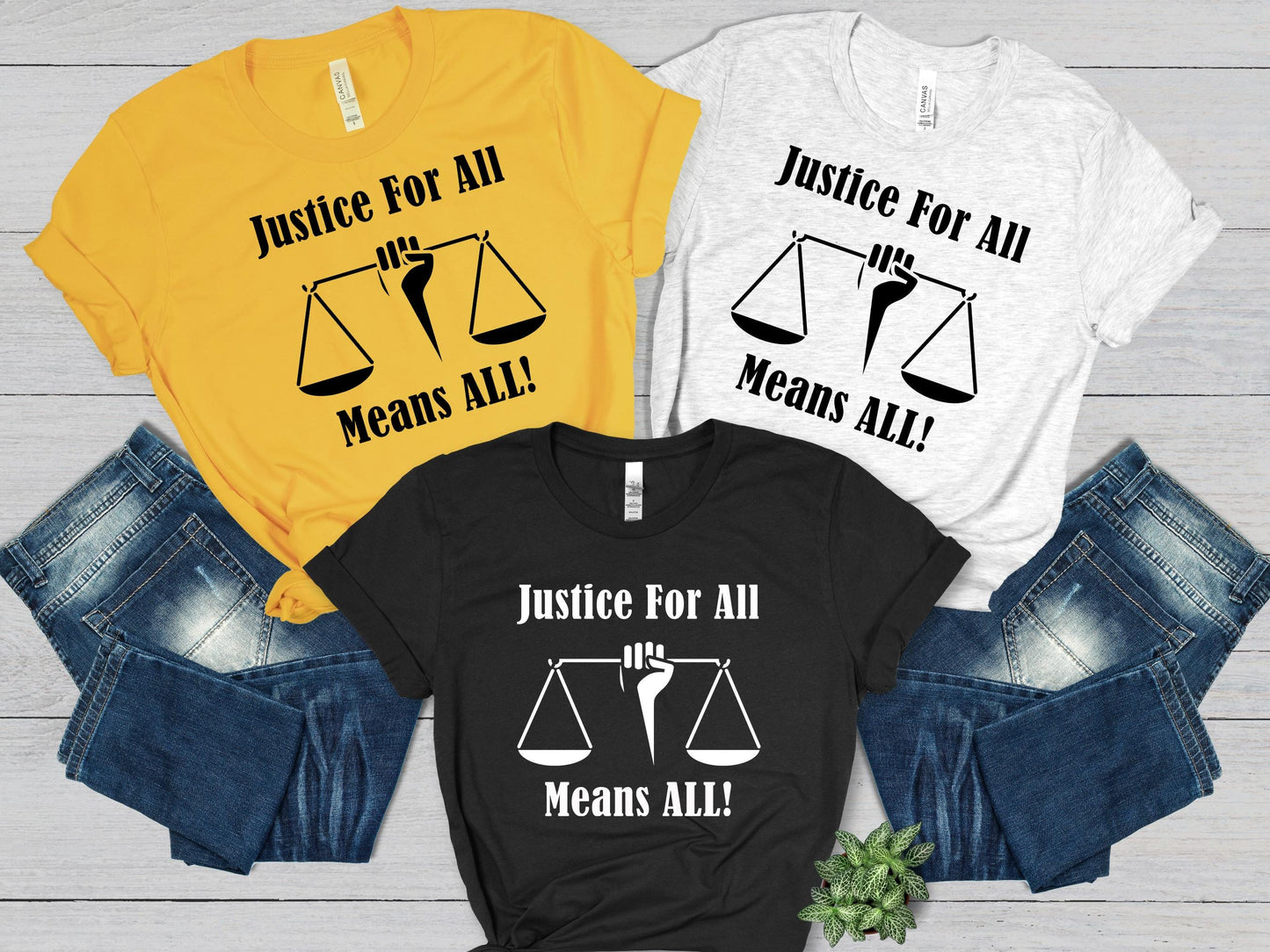Justice 4 All T-Shirt | Equality Graphic Tee | Social Justice Shirt | Human Rights Statement Apparel |