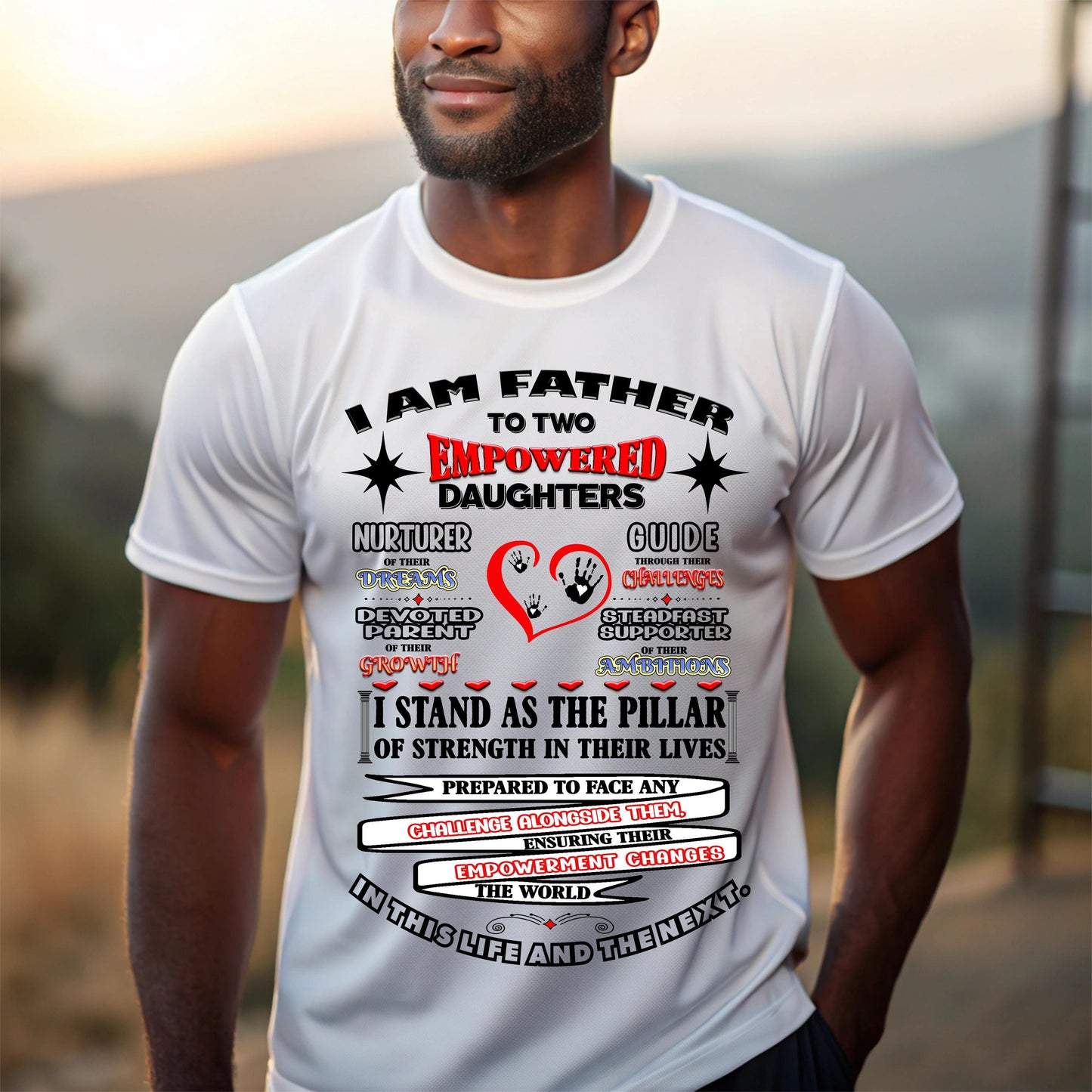 I Am Father to Three Empowered Daughters, Motivational SVG File for Dads, Ideal Gift