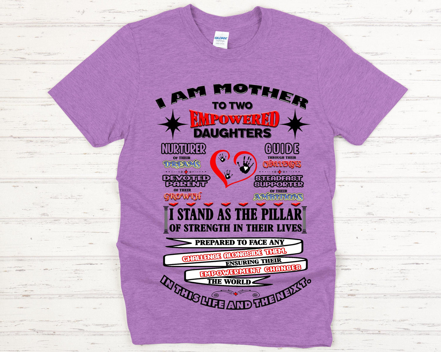 Custom Sublimation/DTF PNG – I Am Mother to Empowered Daughters | Personalized Girl Mom Digital File | Mother’s Day Shirt Design