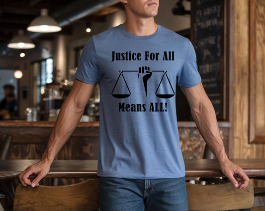 Justice 4 All PNG – Sublimation/DTF Digital File | Equality Graphic Design | Human Rights Statement | Cricut Silhouette