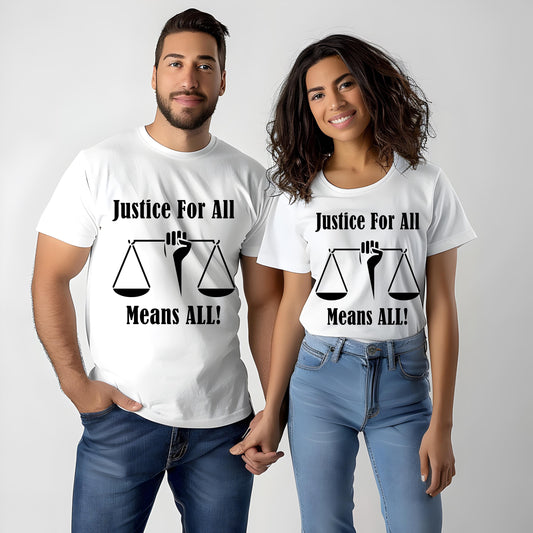 Justice 4 All T-Shirt | Equality Graphic Tee | Social Justice Shirt | Human Rights Statement Apparel |