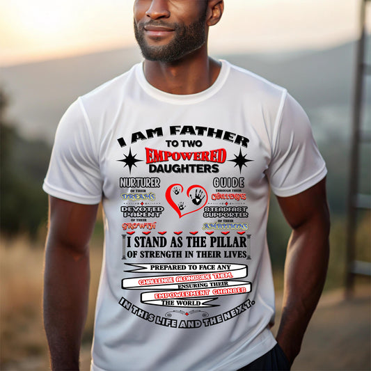 I Am Father to Three Empowered Daughters, Motivational SVG File for Dads, Ideal Gift