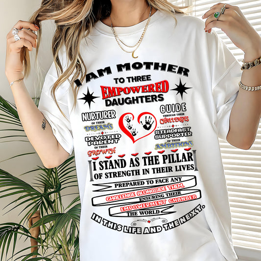 Custom Sublimation/DTF PNG – I Am Mother to Empowered Daughters | Personalized Girl Mom Digital File | Mother’s Day Shirt Design